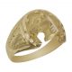 Sello herradura y caballo en oro de 18k