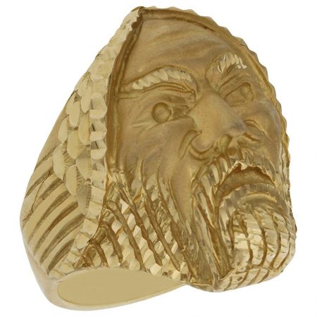 Sello monje budista en oro de 18k