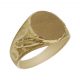 Sello con cabeza oval en oro de 18k