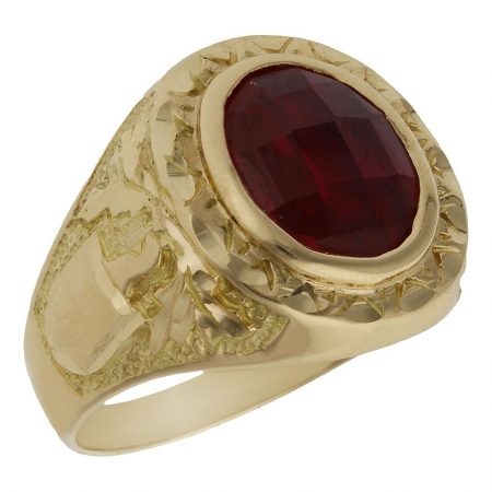 Sello tallado en mate y brillo en oro de 18k