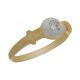 Solitario bicolor en liso y brillo con circonita oro 18k