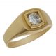 Solitario en brillo espejo oro de 18k