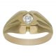 Solitario tallado en brillo y circonita (interior sin forrar) oro 18k