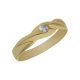 Solitario comunion en brillo espejo oro de 18k