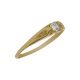 Solitario comunion tallado en brillo en oro de 18k