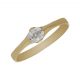 Solitario comunion en brillo espejo oro de 18k