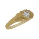 Solitario comunion brillo espejo en oro de 18k