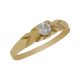 Solitario comunion con circonita en oro de 18k