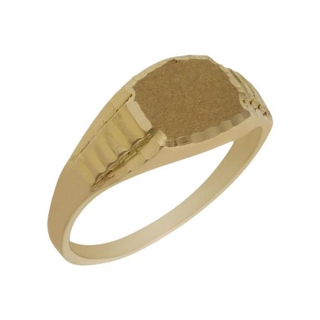 Sello de comunion tallado brillo-mate oro 18k
