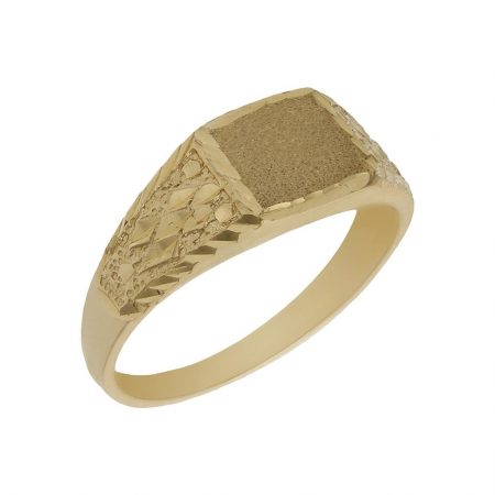 Sello de comunion tallado brillo-mate oro 18k
