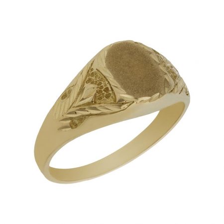 Sello de comunion tallado brillo-mate oro 18k