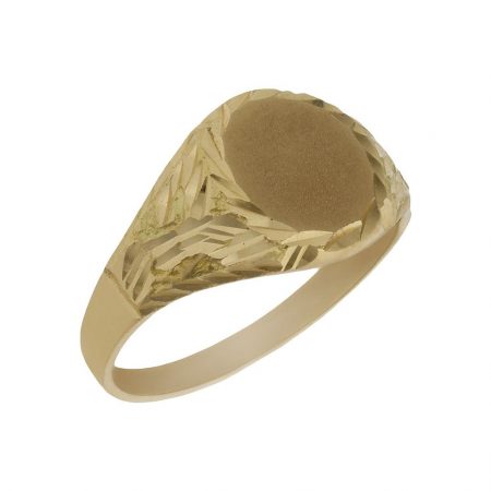 Sello de comunion tallado brillo-mate oro 18k