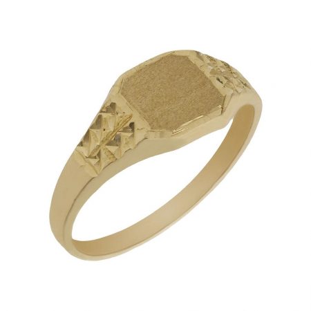 Sello de comunion tallado brillo-mate oro 18k
