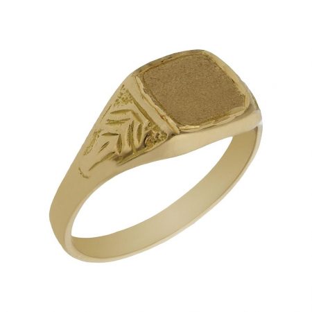 Sello de comunion tallado brillo-mate oro 18k