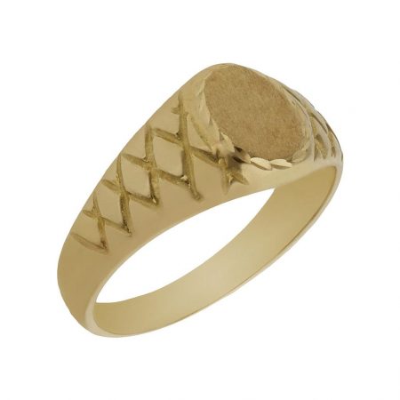 Sello de comunion tallado brillo-mate oro 18k