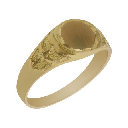 Sello de comunion tallado brillo-mate oro 18k