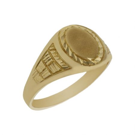 Sello de comunion tallado brillo-mate oro 18k