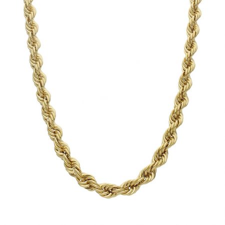 Cordon salomónico ancho 7,5mm. y largo 50cm. oro 18k
