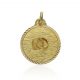 Medalla con alianzas entrelazadas 20mm. oro 18k