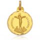 Medalla cristo de la laguna tallado 19mm. oro 18k