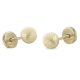 Pendientes bola lisa brillo 3mm. oro blanco 18k