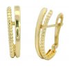 Pendientes dos bandas en oro de 18k