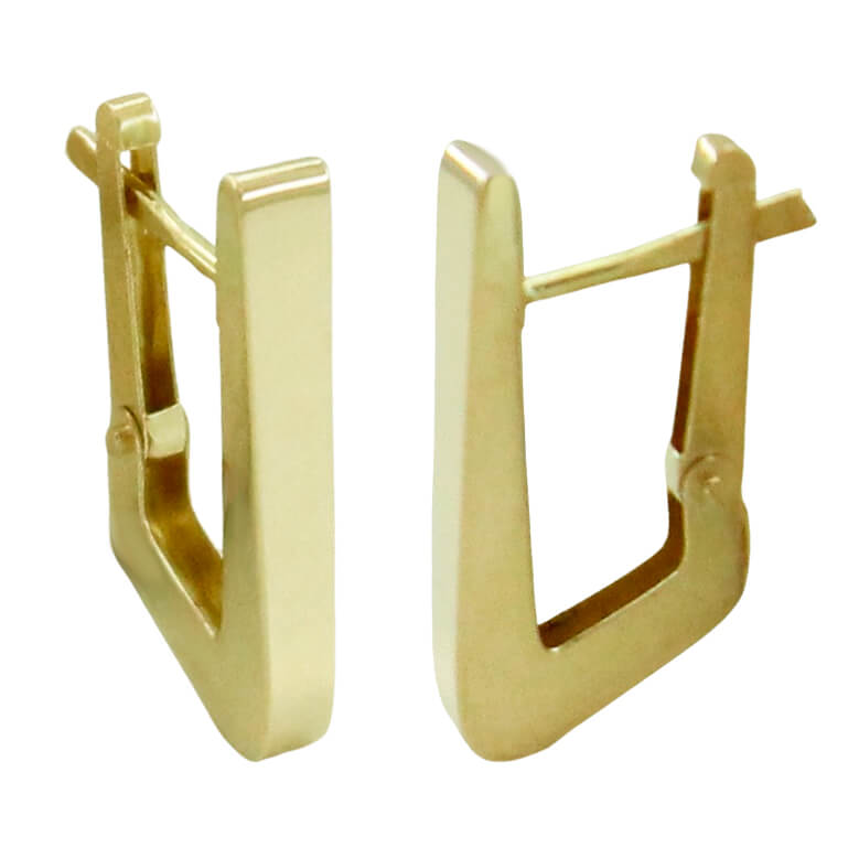 Aros forma rectangular 18x3MM. oro 18k