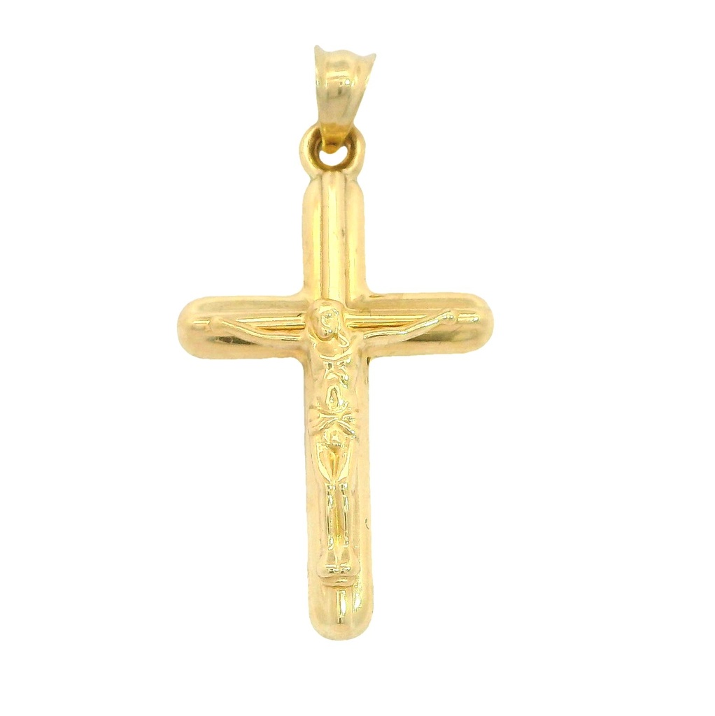Colgante cruz con cristo 28x17MM. oro 18k