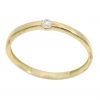 Anillo solitario fino con circonita oro 18k