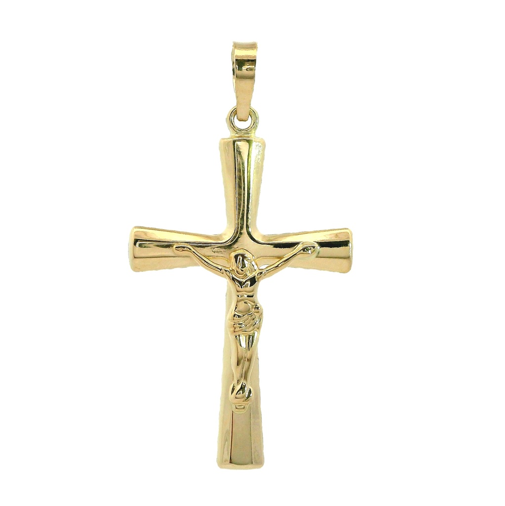 Colgante cruz con cristo 31x19MM. oro 18k