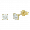 Pendientes de diamante 5mm. garras oro 18k