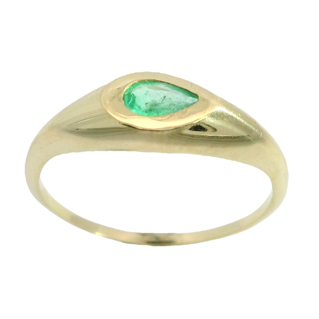 Anillo de esmeralda de 5x3mm. oro 18k
