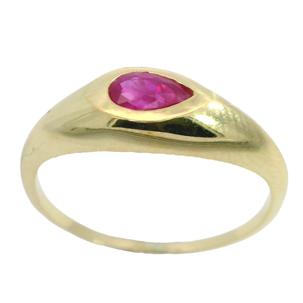 Anillo rubi 5x3mm.oro 18k
