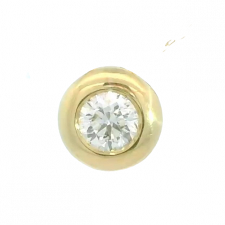 Colgante diamante de 6mm. en oro de 18k