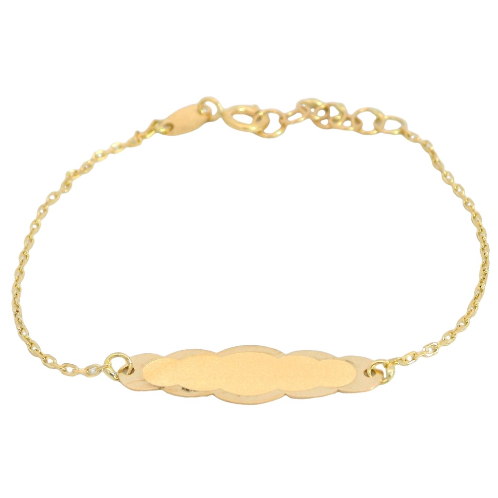 Pulsera esclava bebe tallada oro 18k