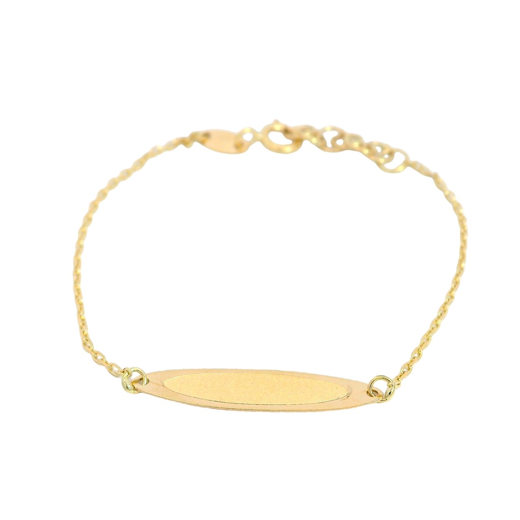 Pulsera esclava bebe tallada oro 18k