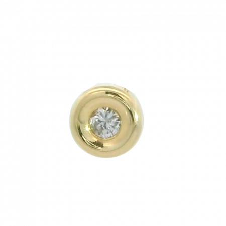 Colgante diamante de 4.5mm. en oro de 18k