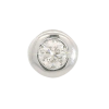 Colgante diamante de 5mm. en oro blanco de 18k