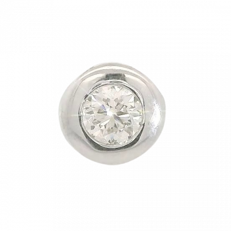 Colgante diamante de 5mm. en oro blanco de 18k