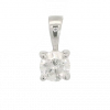 Colgante pequeño de diamante 3MM. oro blanco 18k