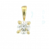 Colgante pequeño de diamante 3MM. oro 18k