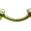 Piercing para ceja doble cono oro 18k