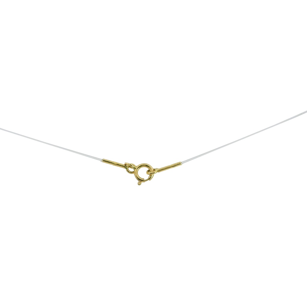Colgante hilo invisible medida 45cm cierre oro 18k