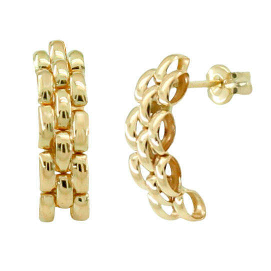 Pendientes de panter en oro de 18k