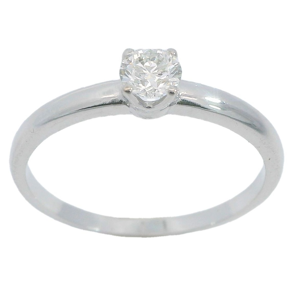 Anillo solitario diamante 5.70MM. oro blanco 18k