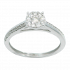 Anillo cuajo de diamantes en oro blanco de 18k