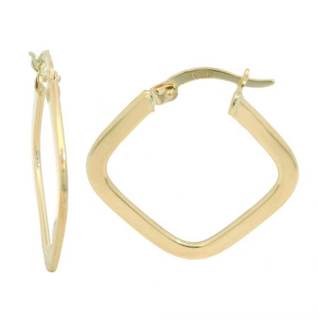 Aro forma cuadrada liso 21X21X2MM. oro 18k