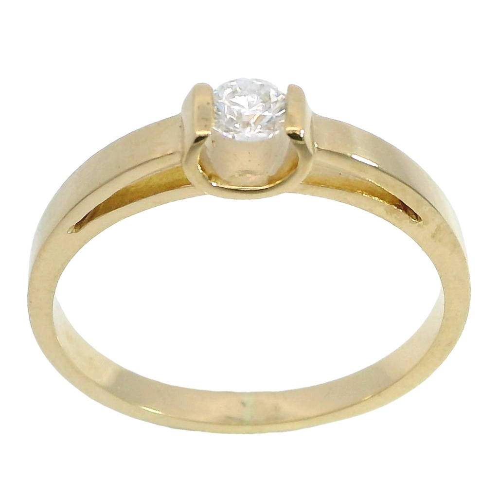 Anillo solitario con diamante oro 18k
