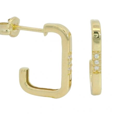 ARO ABIERTO CUADRADO13MM CON CIRCONITAS. PRESION