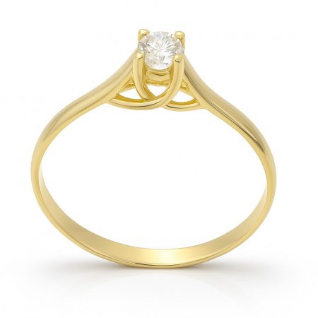 SOLITARIO BRILLANTE  3.50MM VS-H 0.17 CT ORO AMARILLO